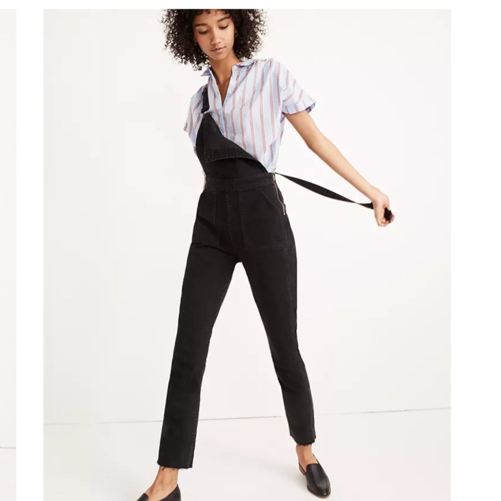 Madewell Skinny Overalls in Lunar Wash EUC